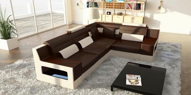 JVmoebel Ecksofa Wohnlandschaft Sofa USB Polster Ecke Ecksofa Garnitur Mass günstig online kaufen