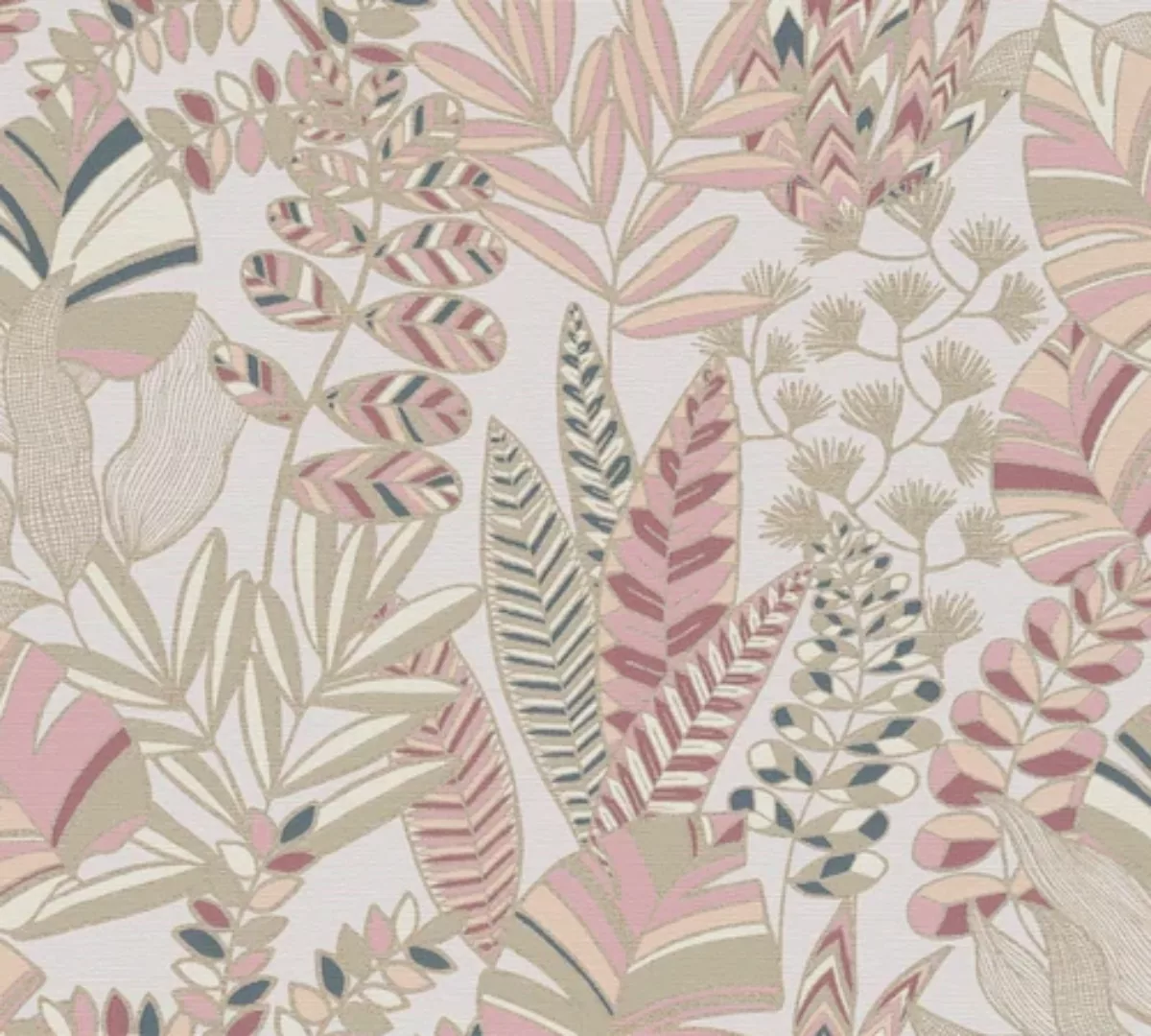 Bricoflor Mustertapete für Schlafzimmer und Wohnzimmer Blätter Tapete Blau günstig online kaufen