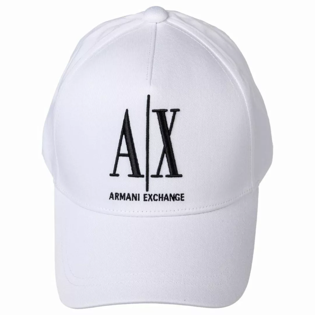 A|X ARMANI EXCHANGE Unisex Baseball Cap - Kappe, Logo, One Size Weiß günstig online kaufen