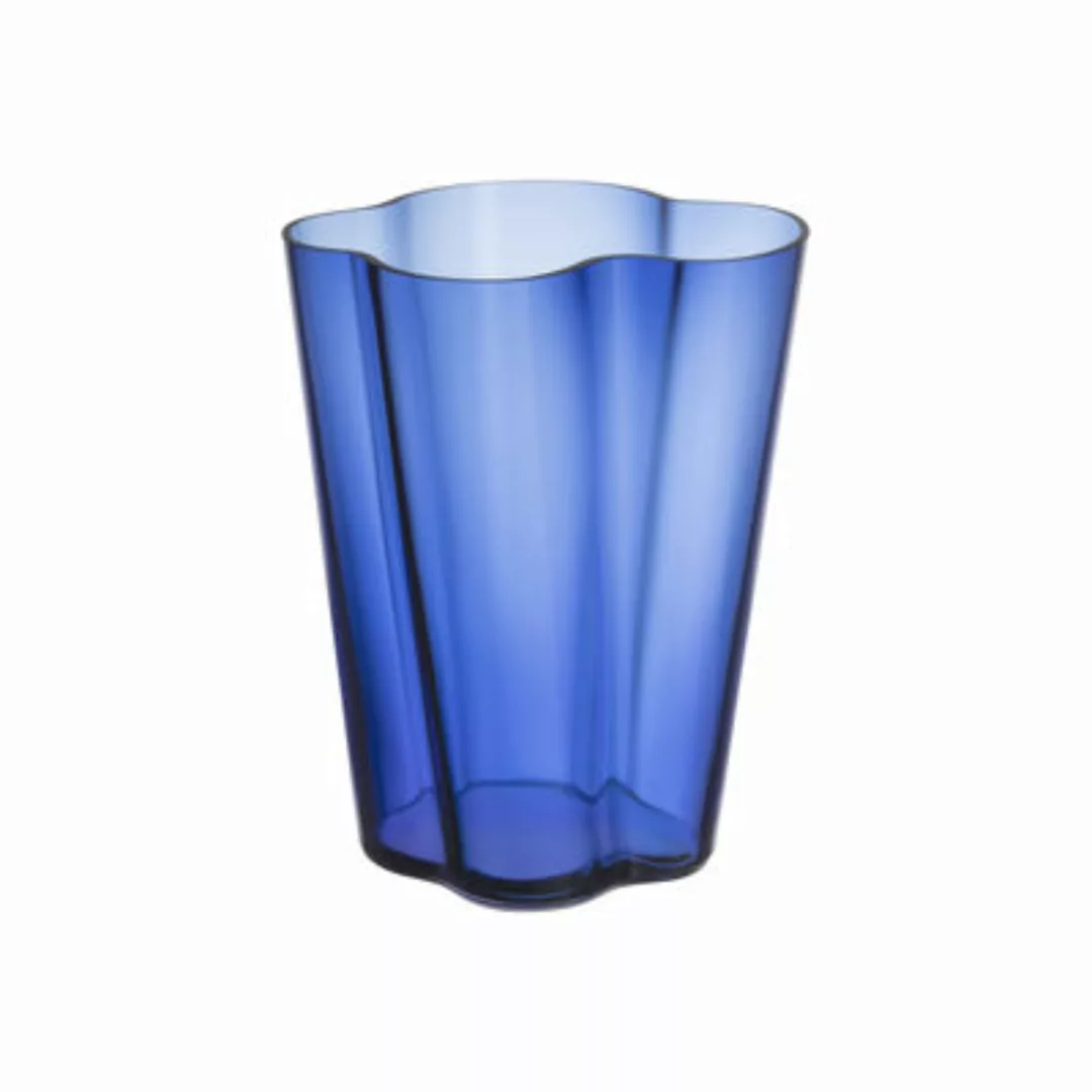 Vase Aalto glas blau / 21 x 21 x H 24 cm - Alvar Aalto, 1936 - Iittala - günstig online kaufen