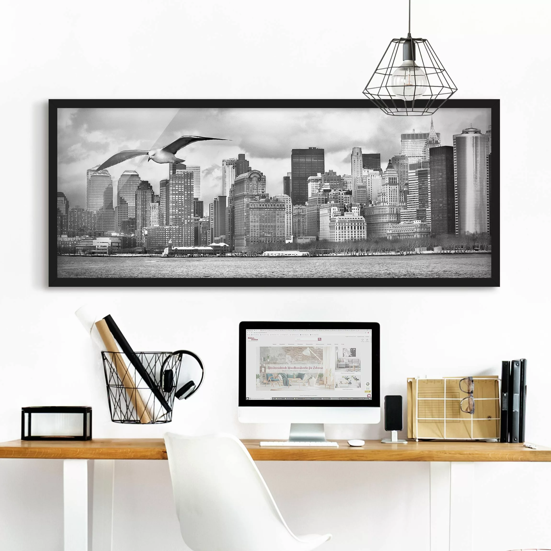 Bild mit Rahmen - Panorama No.YK1 New York II günstig online kaufen