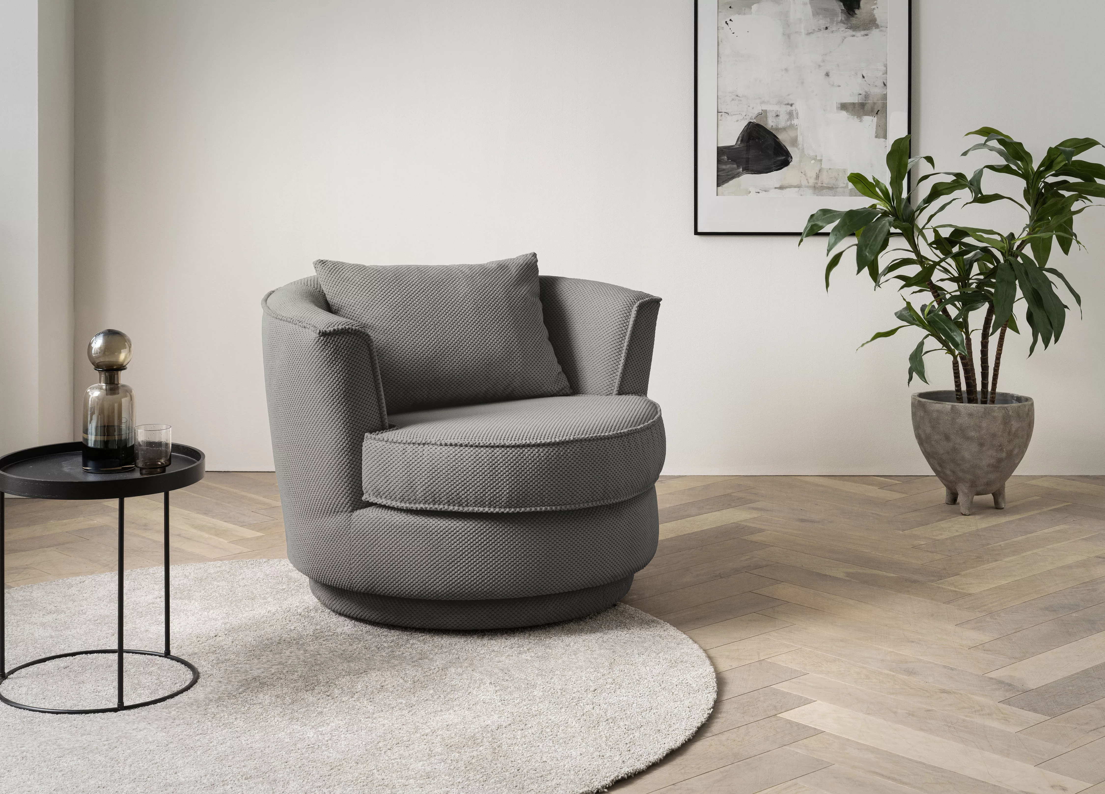 Leonique Drehsessel "MAISIE, Lese-Sessel, Love Seat,", trendige Stoffe MEGA günstig online kaufen