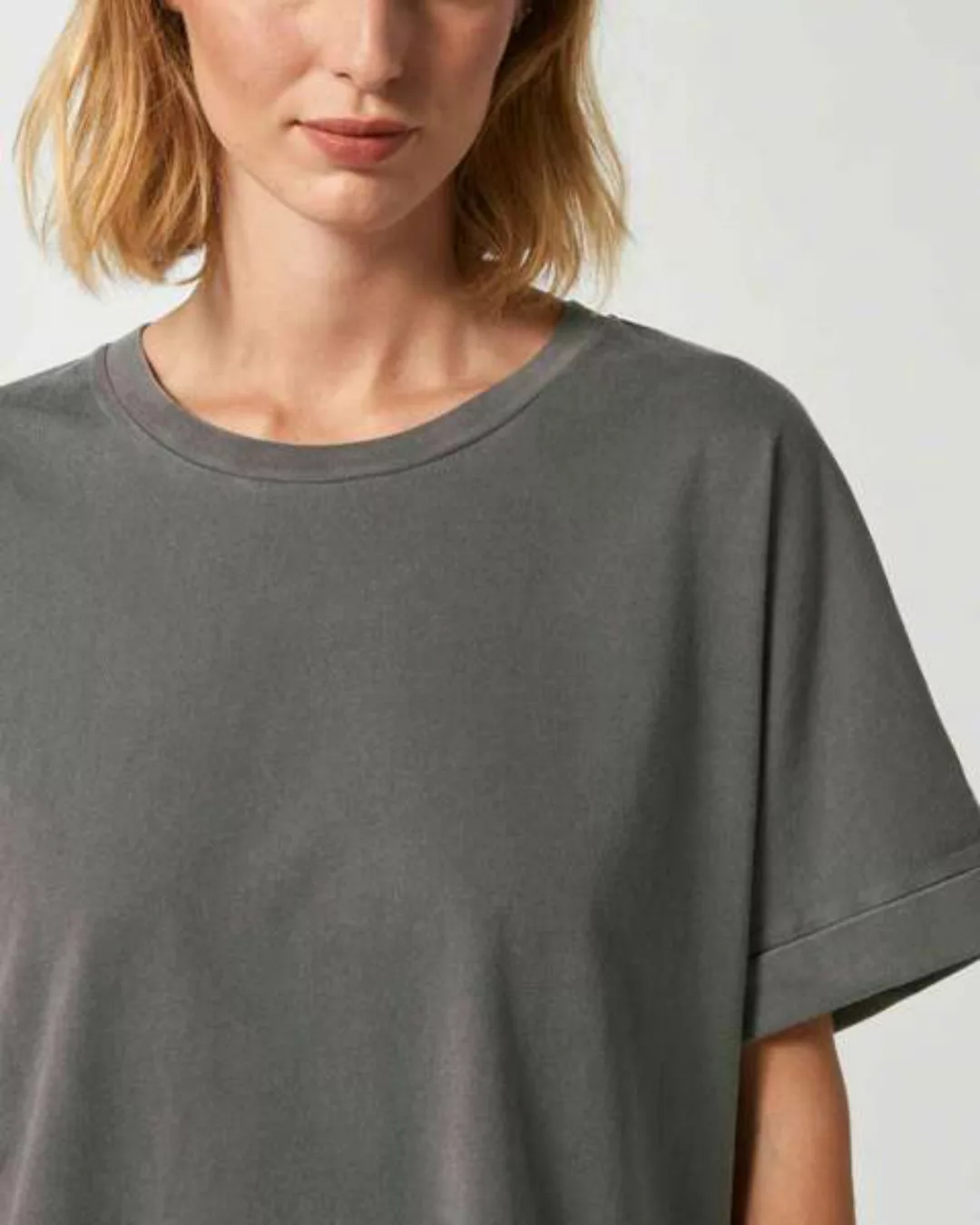 Vintage Damen T-shirt Aus Bio Baumwolle, Oversize günstig online kaufen