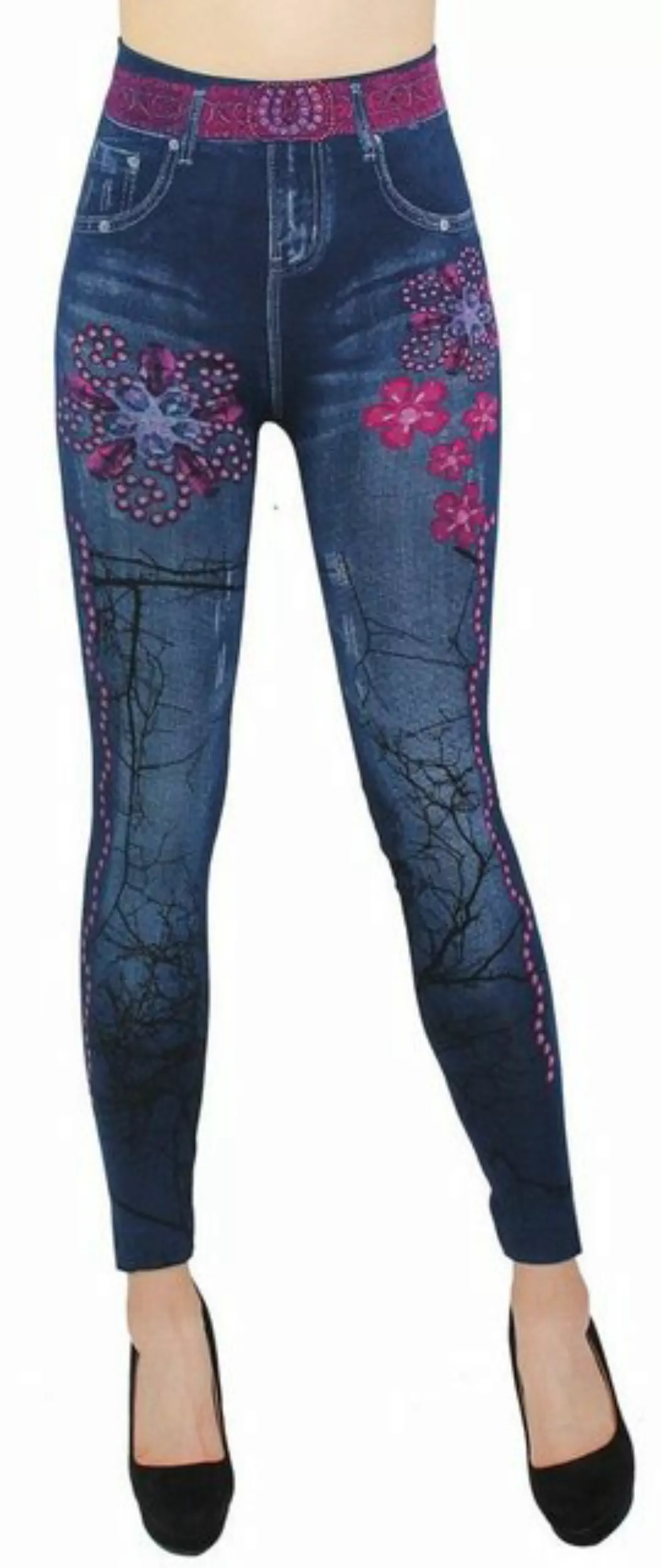 dy_mode Jeggings Damen Leggings in Jeans Optik High Waist Jeggings Jeansleg günstig online kaufen