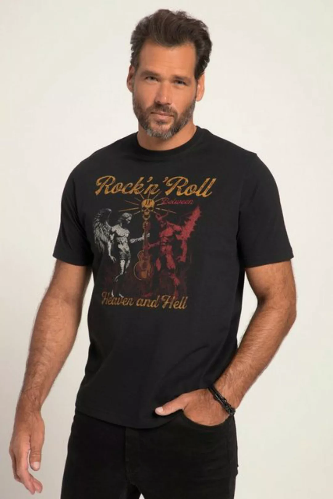 JP1880 T-Shirt T-Shirt Halbarm Brustprint Rundhals günstig online kaufen