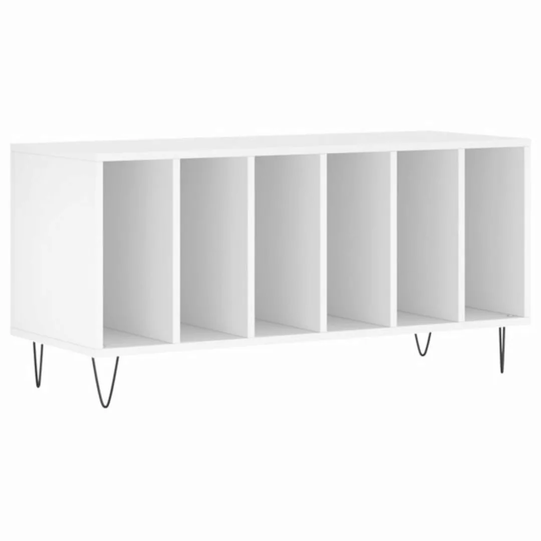 vidaXL Beistellschrank Plattenschrank Weiß 100x38x48 cm Holzwerkstoff günstig online kaufen