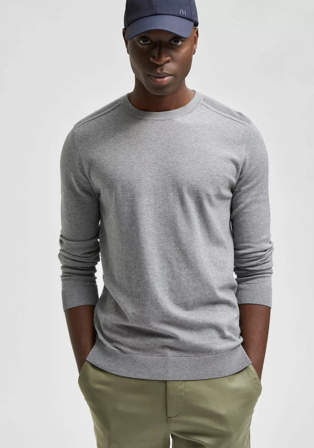 SELECTED HOMME Strickpullover SLHBERG CREW NECK NOOS günstig online kaufen