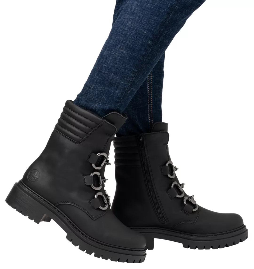 Rieker Winterstiefelette, Winterboots, Bikerboots, Blockabsatz, mit gepolst günstig online kaufen