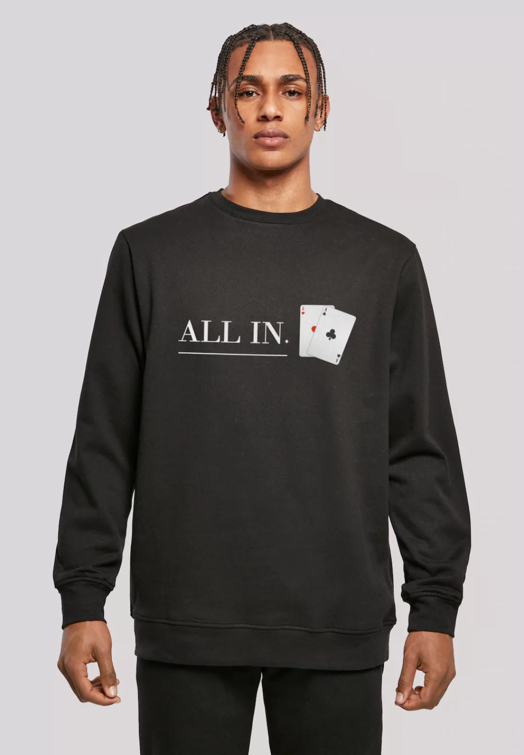 F4NT4STIC Kapuzenpullover "Poker All In Karten", Print günstig online kaufen