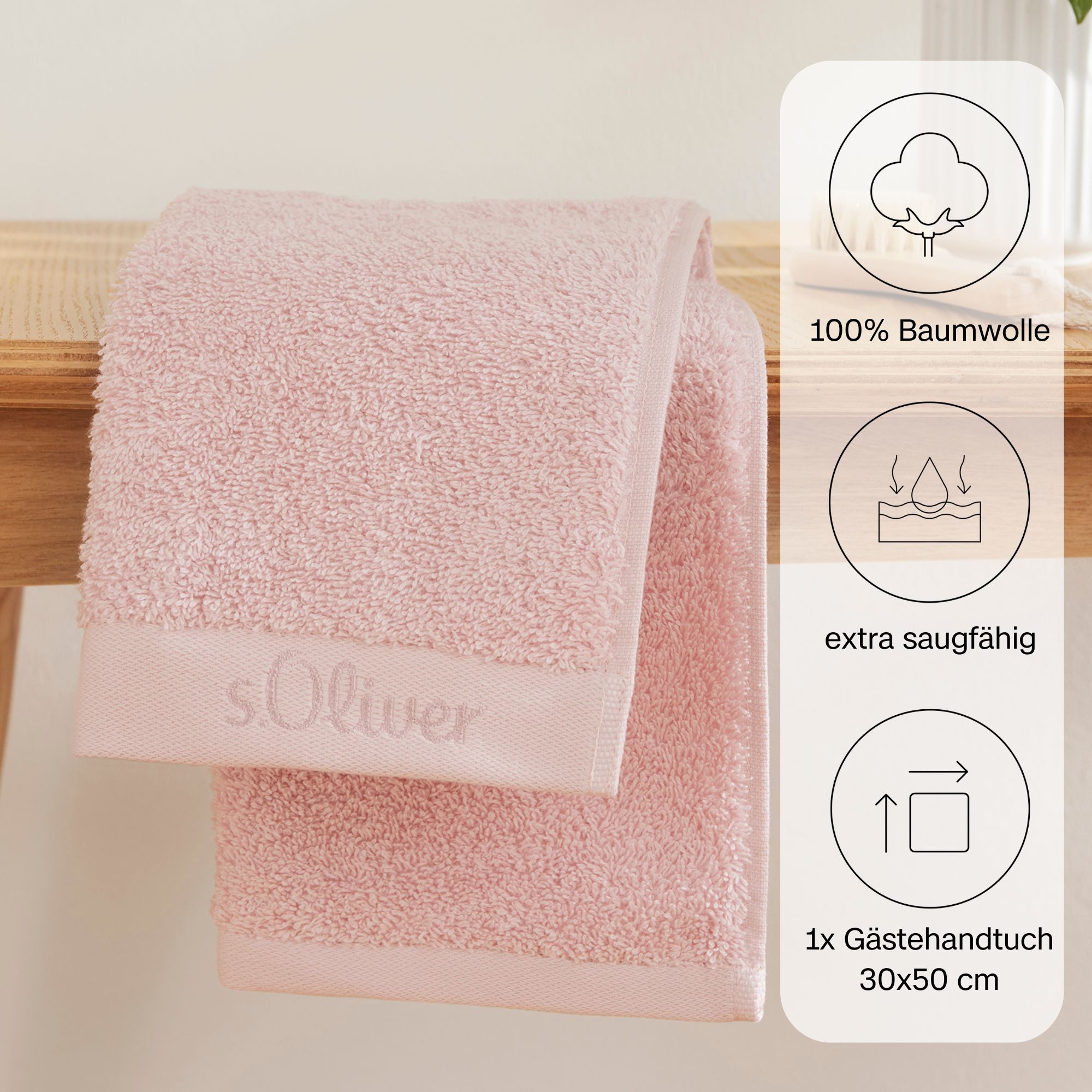s.Oliver Gästehandtuch s.Oliver, Premium Qualität, 600 günstig online kaufen