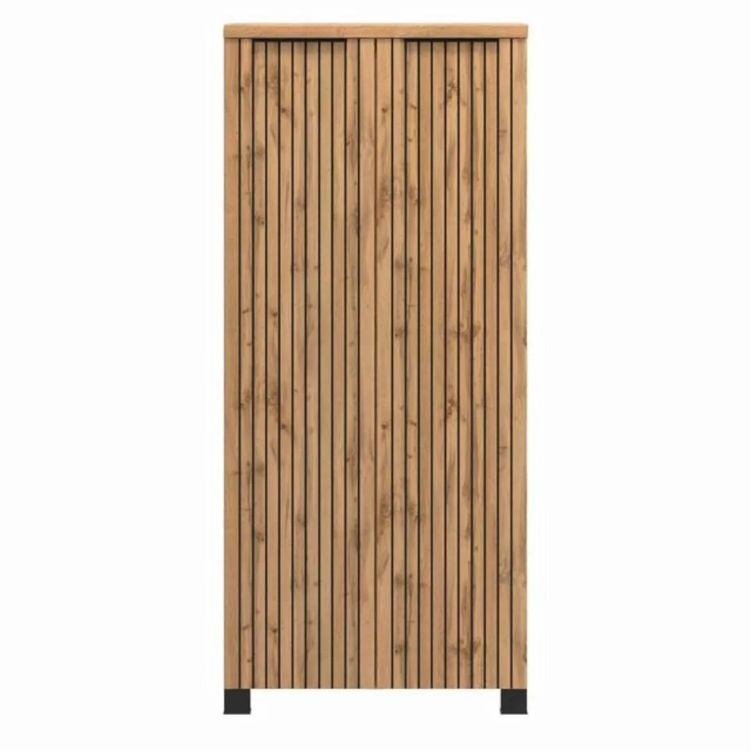 freiraum Midischrank Nizza in Wotaneiche-Dekor - 60x130x35cm (BxHxT) günstig online kaufen