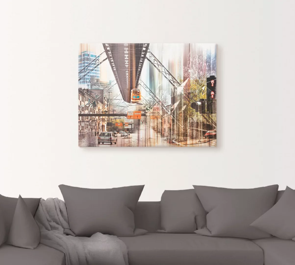 Artland Leinwandbild »Wuppertal NRW Ruhrgebiet Collage«, Deutschland, (1 St günstig online kaufen
