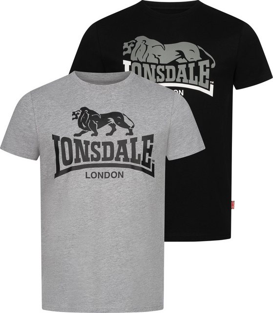 Lonsdale T-Shirt Loscoe T-Shirt normale Passform Doppelpack günstig online kaufen