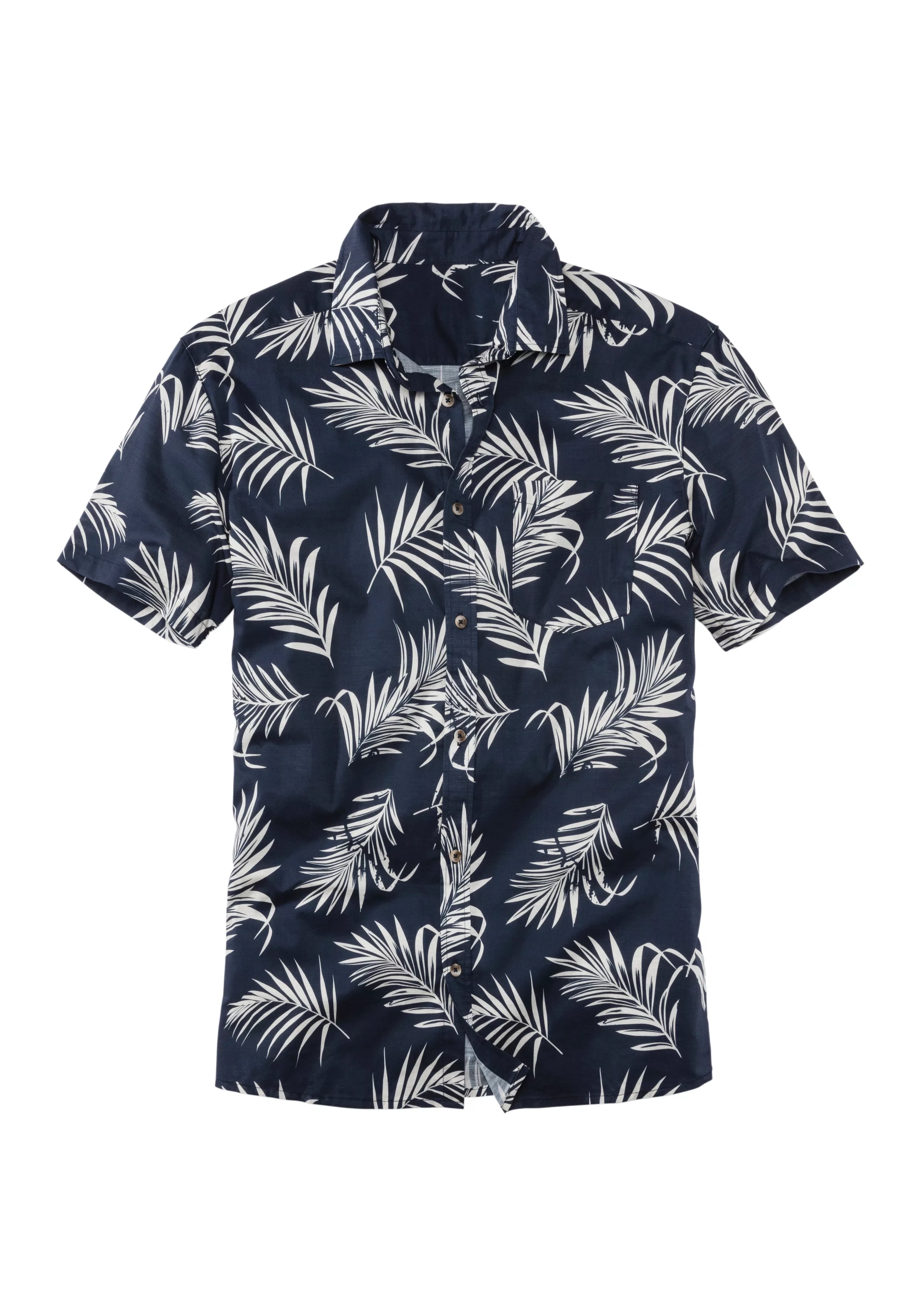 John Devin Hawaiihemd "Regular fit", Kurzarm, Freizeithemd mit Palmenprint günstig online kaufen