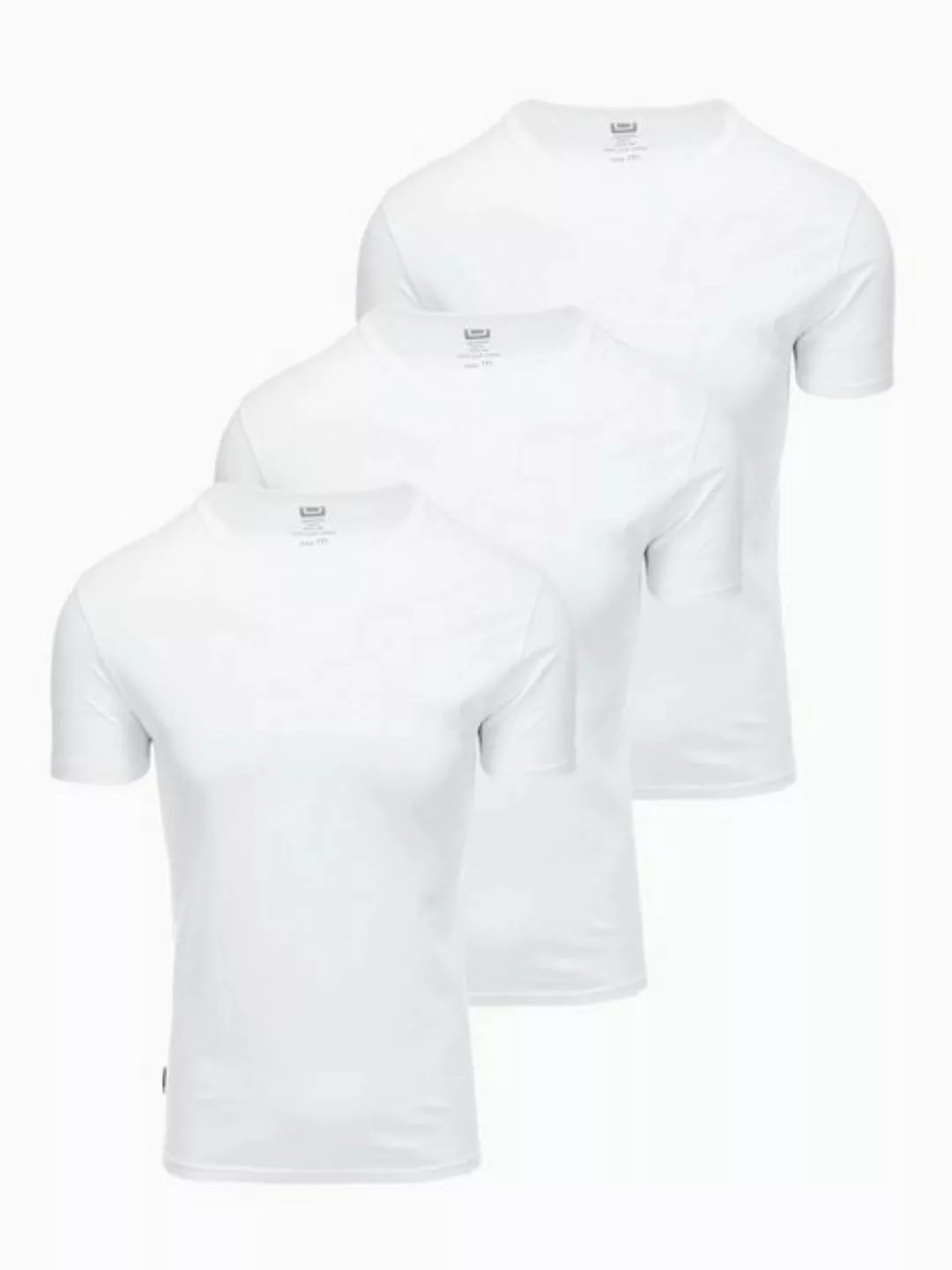 OMBRE T-Shirt BASIC T-Shirt 3erSet für Herren aus Baumwolle mit Rundhalsaus günstig online kaufen