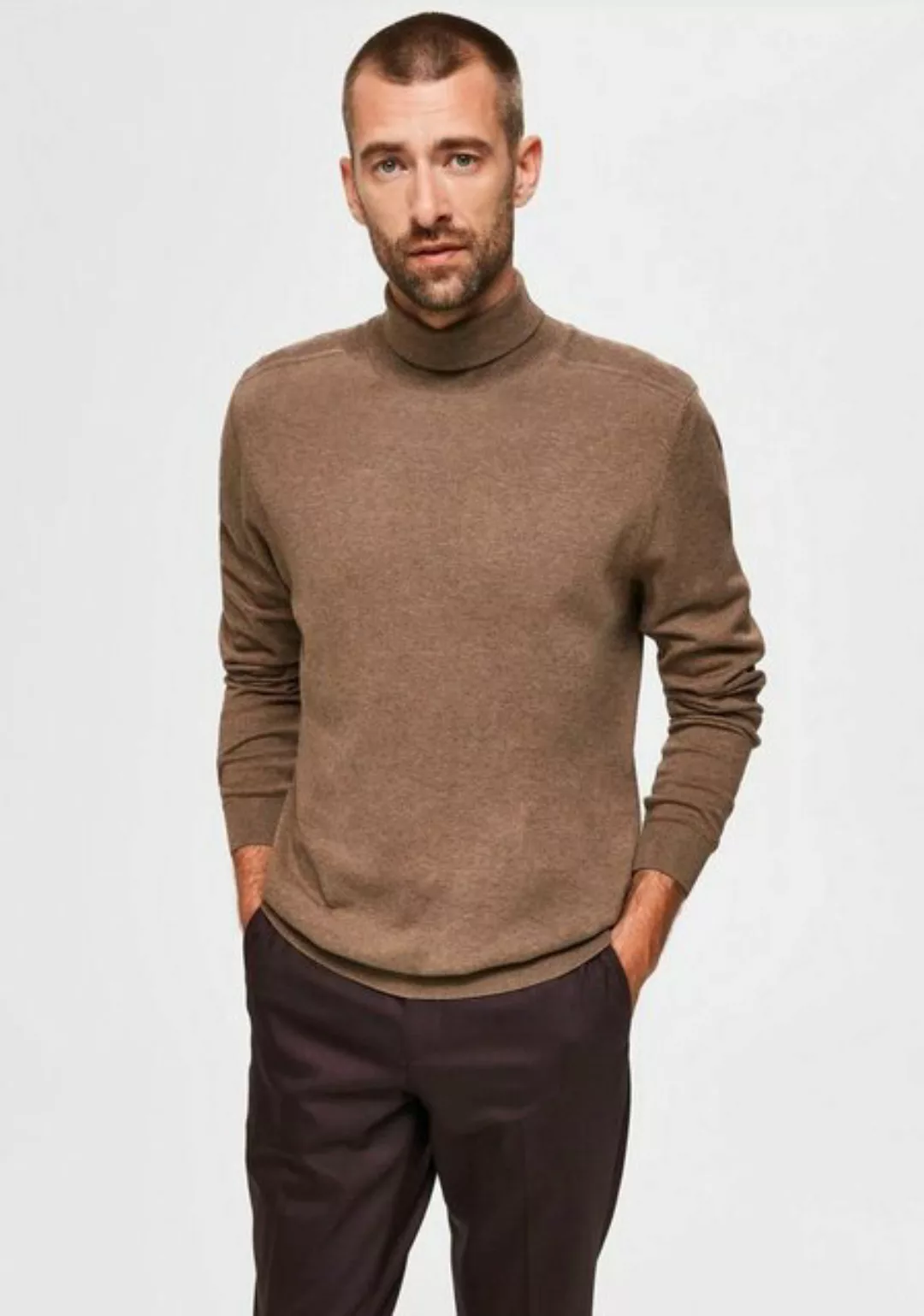 Selected Herren Rollkragen Pullover SLHBERG ROLL NECK günstig online kaufen