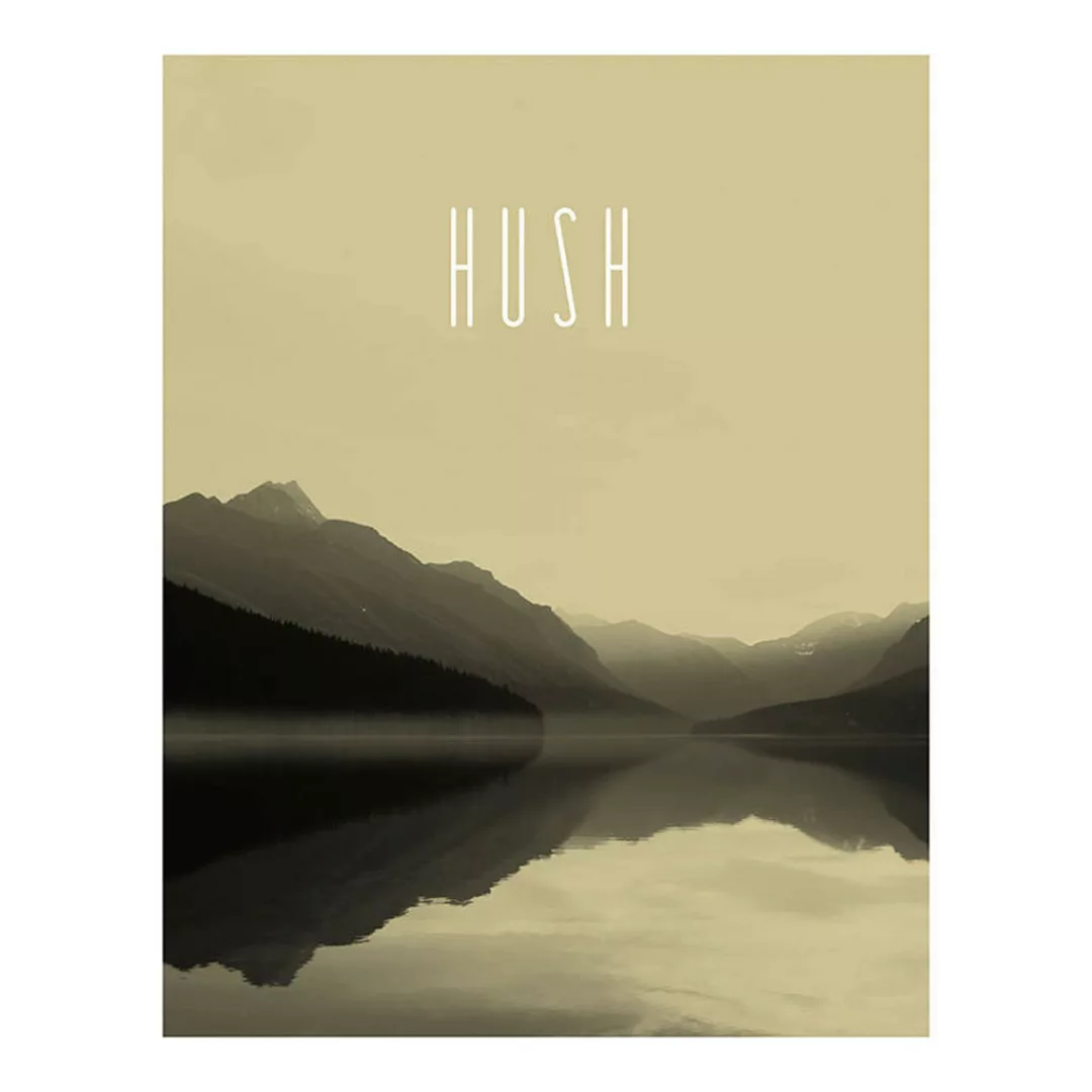 Komar Wandbild Word Lake Hush Sand Natur B/L: ca. 40x50 cm günstig online kaufen