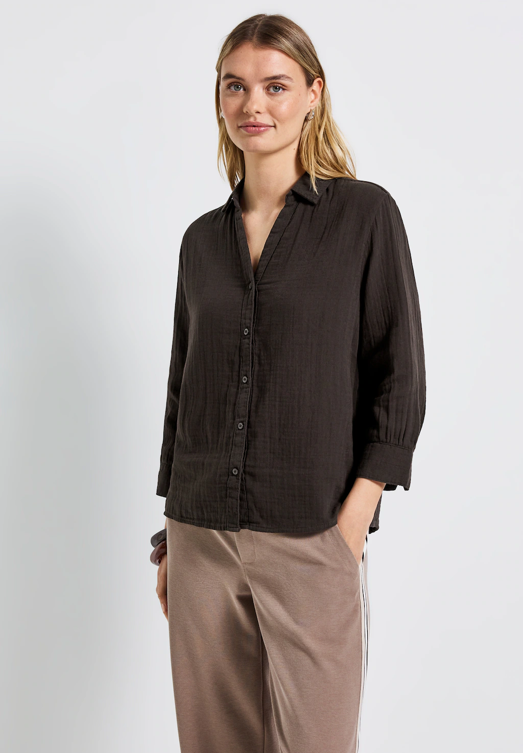STREET ONE Hemdbluse, aus reiner Baumwolle günstig online kaufen