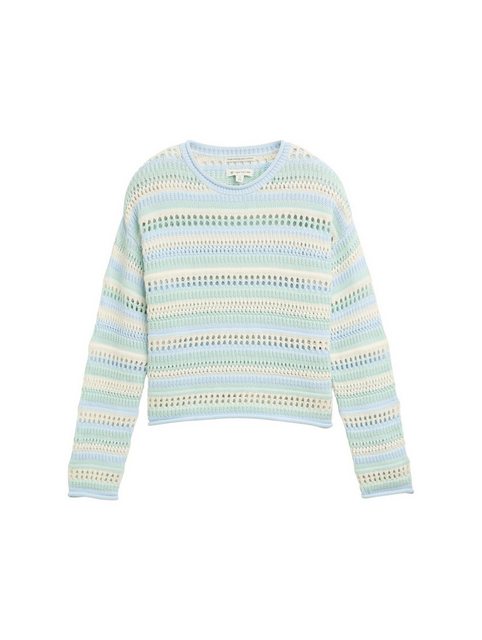 TOM TAILOR Strickpullover Cropped Strickpullover mit Lochmuster günstig online kaufen