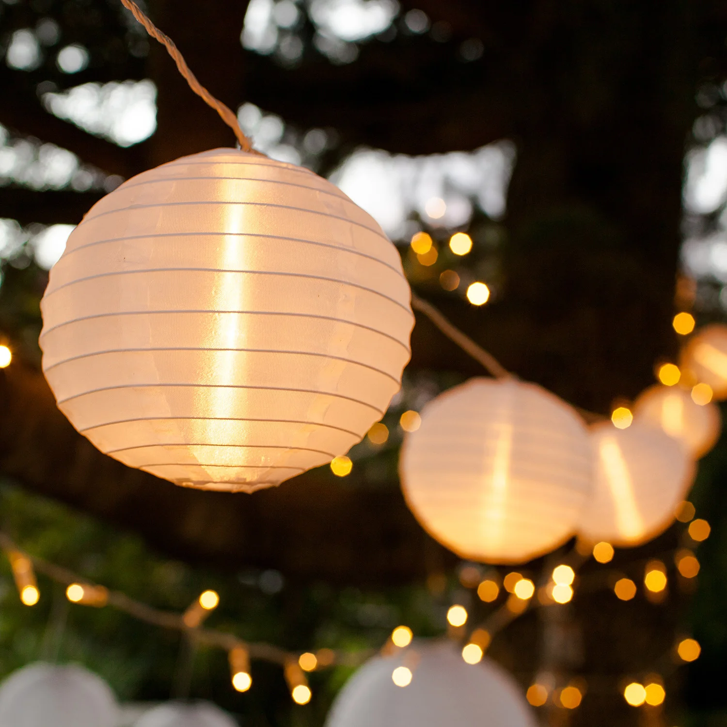 10er LED Lampion Lichterkette warmweiß günstig online kaufen