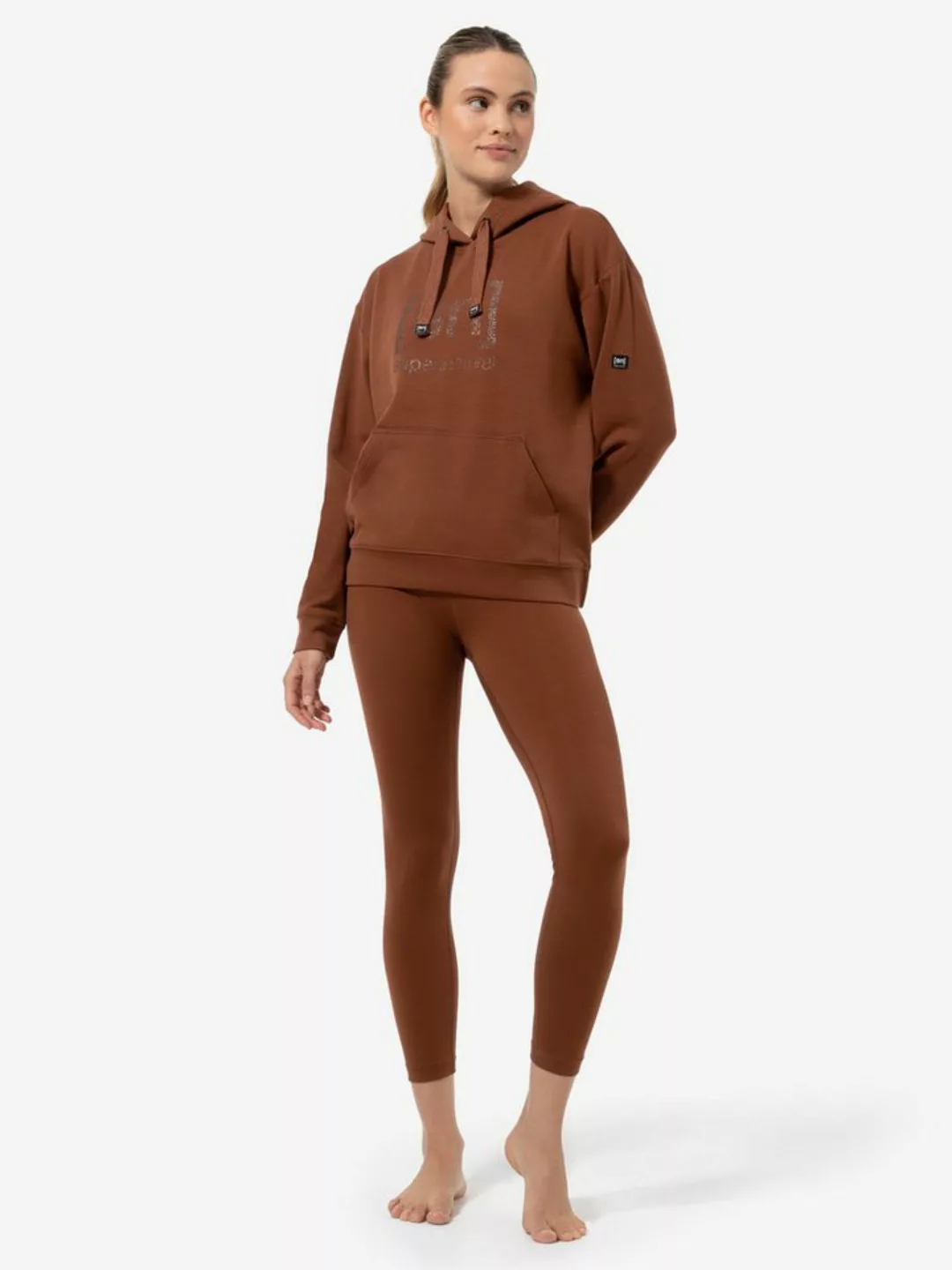 SUPER.NATURAL Sweatshirt für Damen, Merino ARABESQUE mit Logo Motiv, Mandal günstig online kaufen