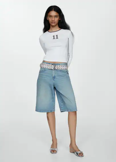 Oversized-Bermudashorts aus Jeans günstig online kaufen