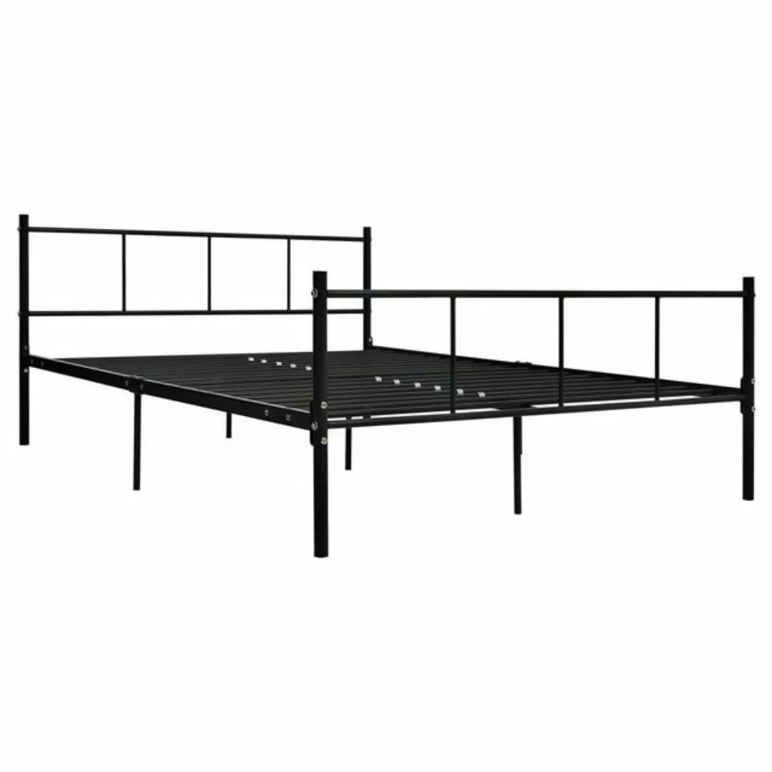 furnicato Bettgestell Schwarz Metall 140×200 cm (1-tlg) günstig online kaufen