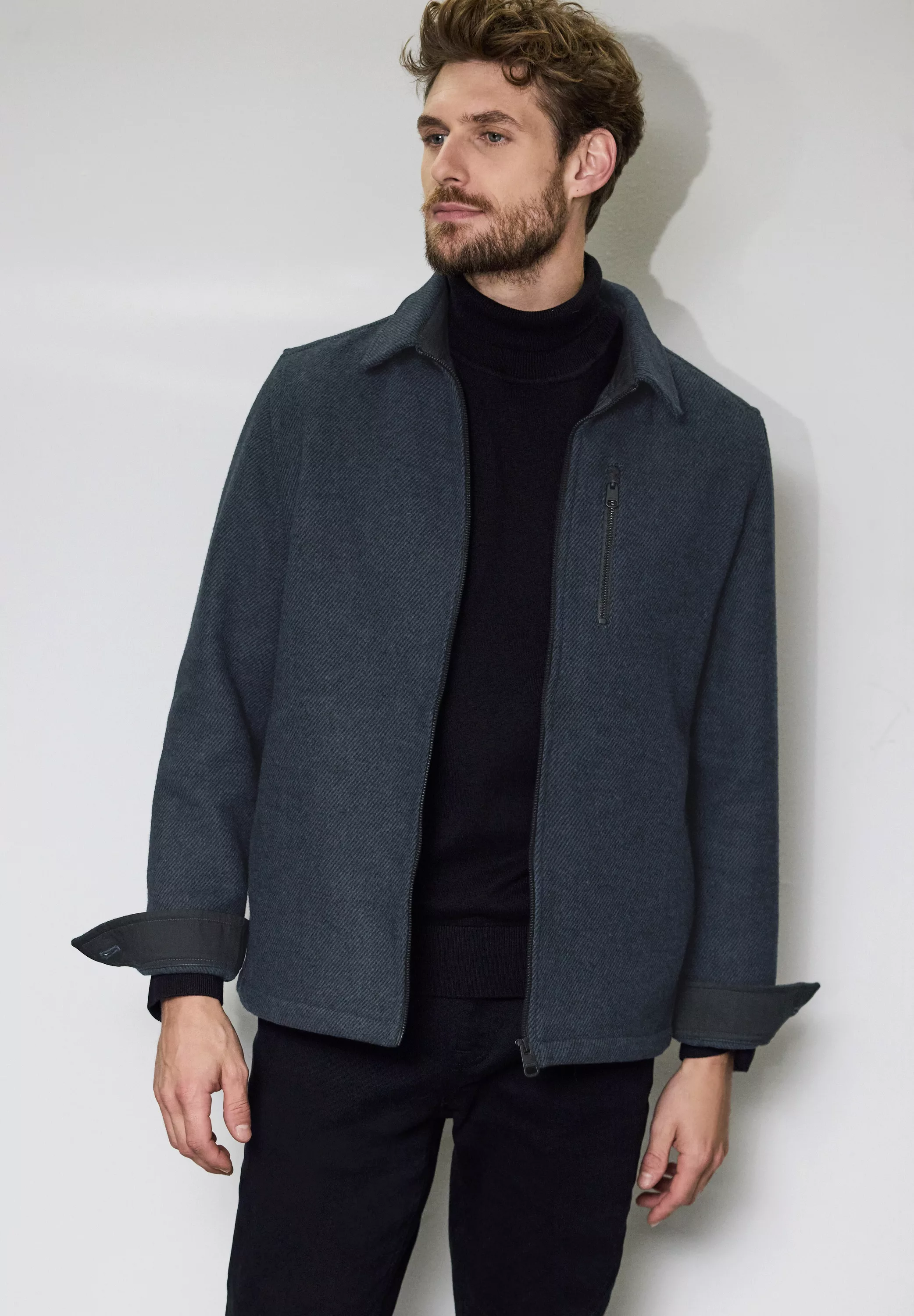 STREET ONE MEN Kurzjacke, ohne Kapuze, mit Materialmix günstig online kaufen