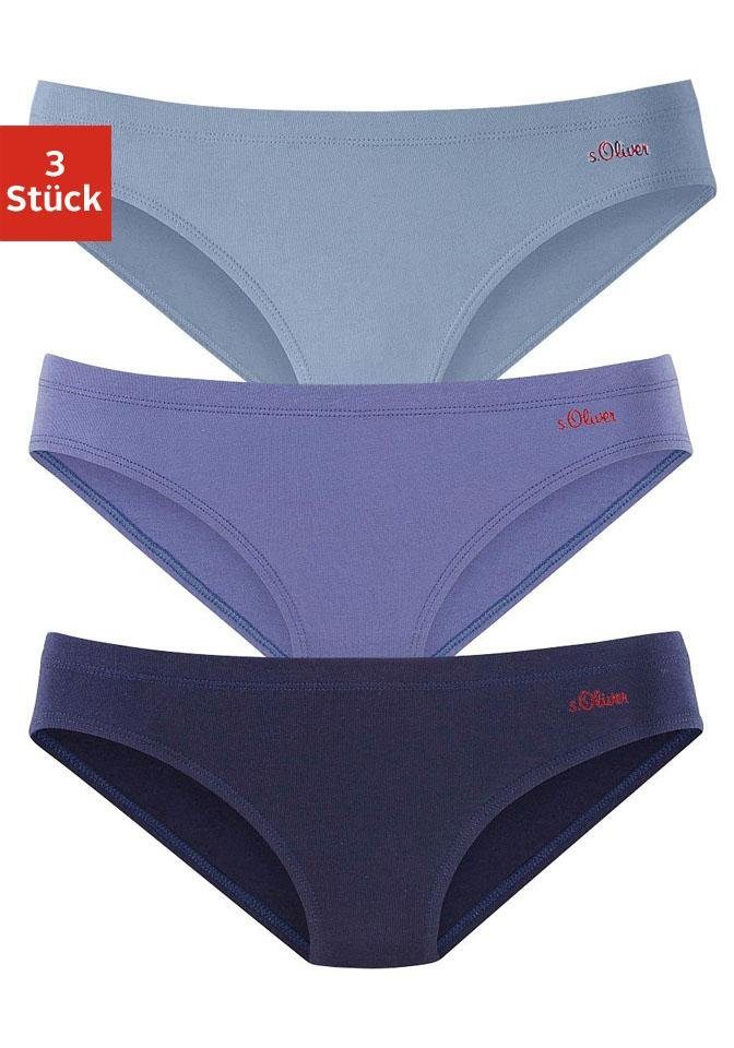 s.Oliver Bikinislip, (3er-Pack), aus elastischer Baumwoll-Qualität günstig online kaufen