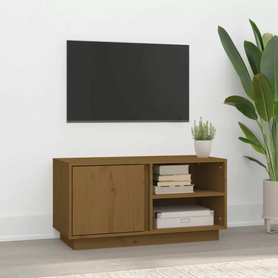 vidaXL TV-Schrank TV-Schrank Honigbraun 80x35x40,5 cm Massivholz Kiefer günstig online kaufen