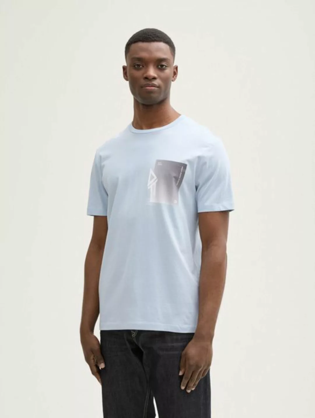 TOM TAILOR Denim T-Shirt T-Shirt mit Print aus Baumwolle günstig online kaufen