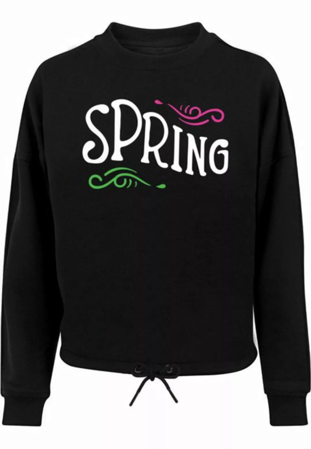 Merchcode Sweater Merchcode Damen Ladies Spring text - Oversize Crewneck günstig online kaufen