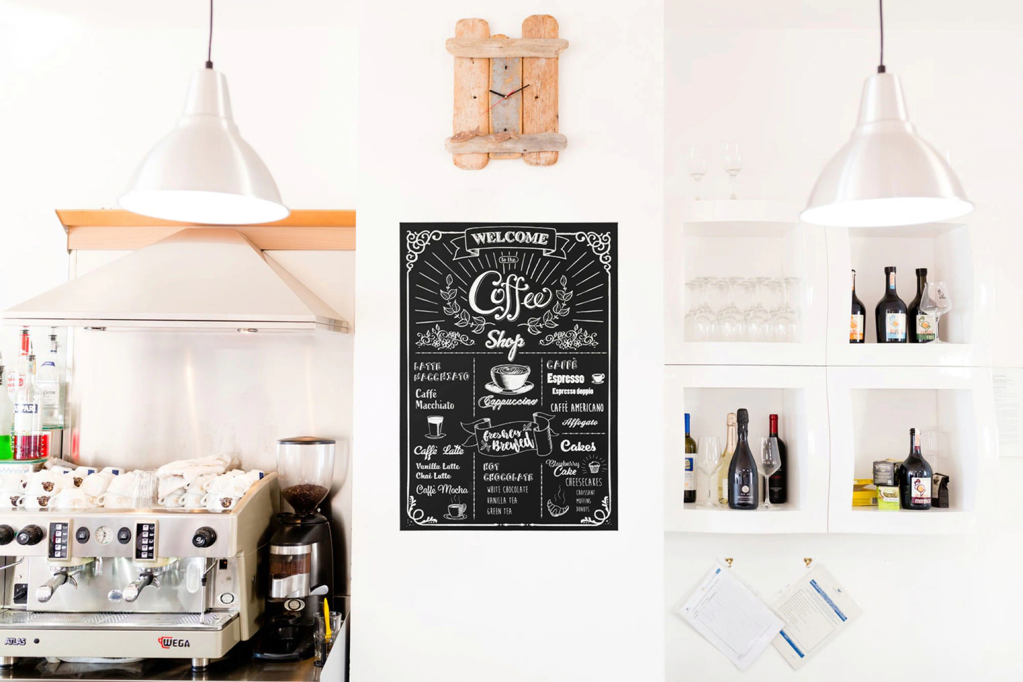 Komar Wandtattoo "Coffeeshop - Größe 50 x 70 cm", (1 St.), selbstklebend, W günstig online kaufen