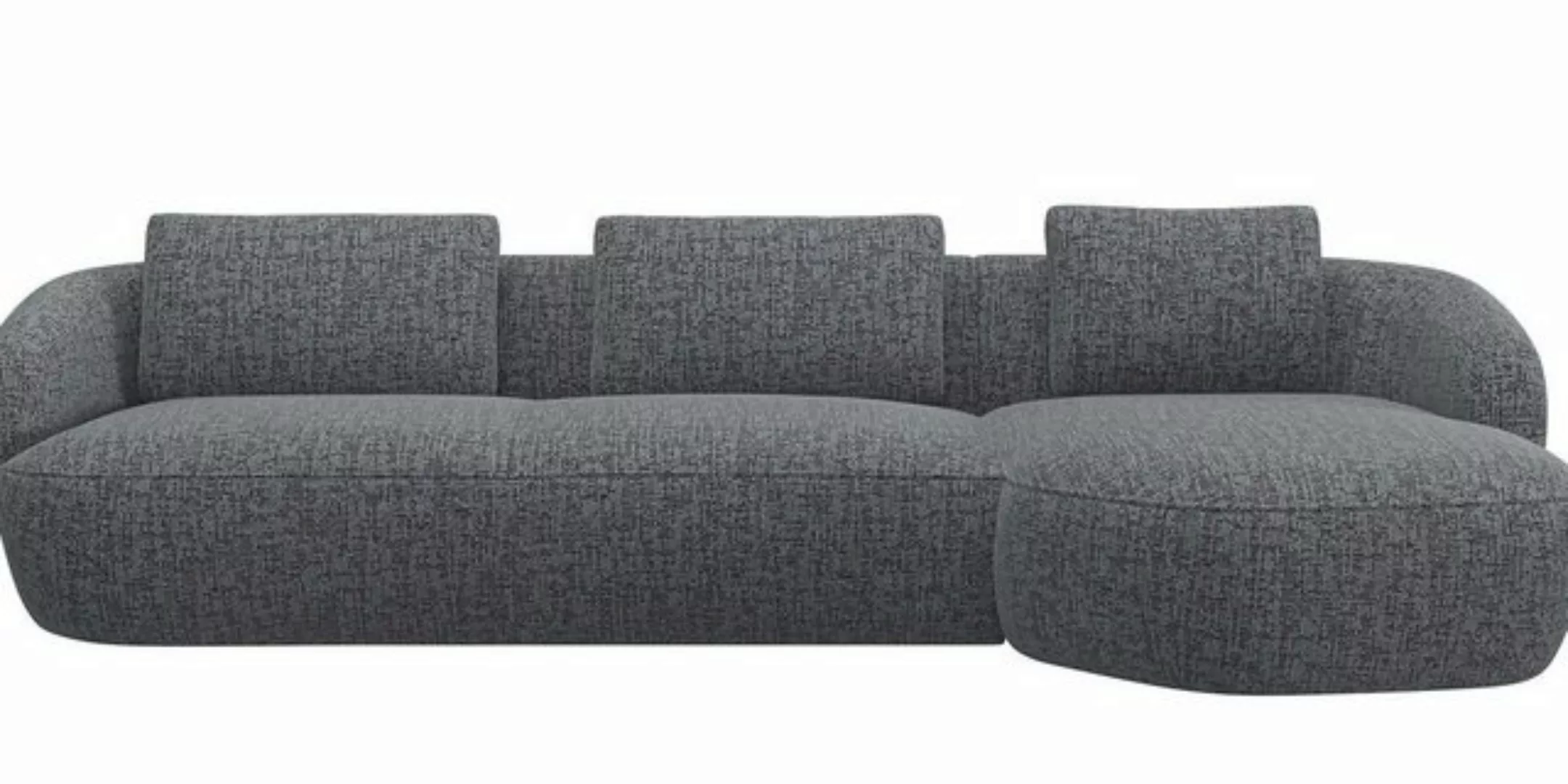 FLEXLUX Wohnlandschaft Torino, rund, L-Form, Sofa-Ecke mit Recamiere, Longc günstig online kaufen