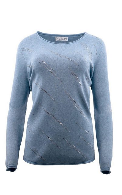 Passioni Strickpullover Pullover mit zartem Glitzermuster günstig online kaufen