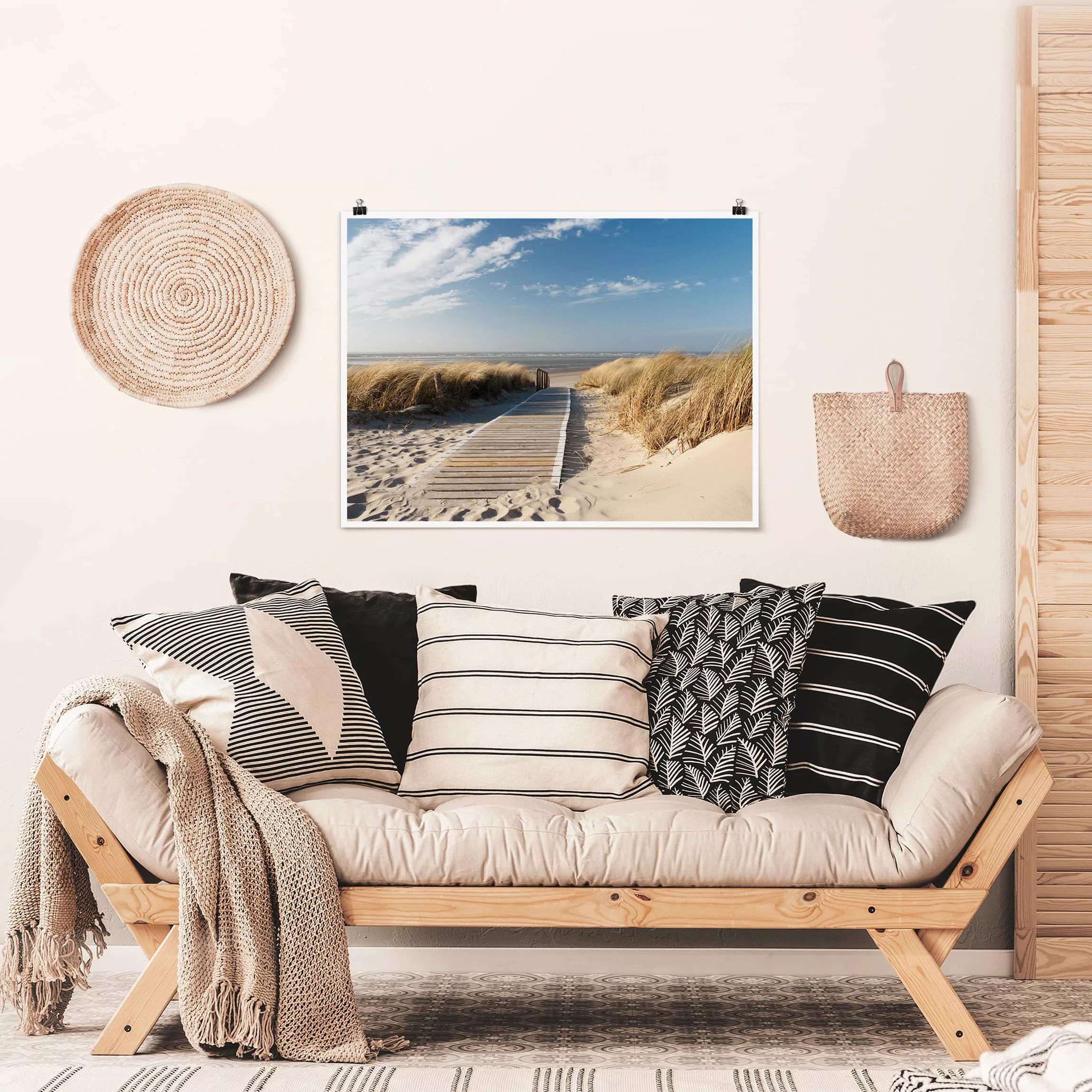 Poster Strand - Querformat Ostsee Strand günstig online kaufen