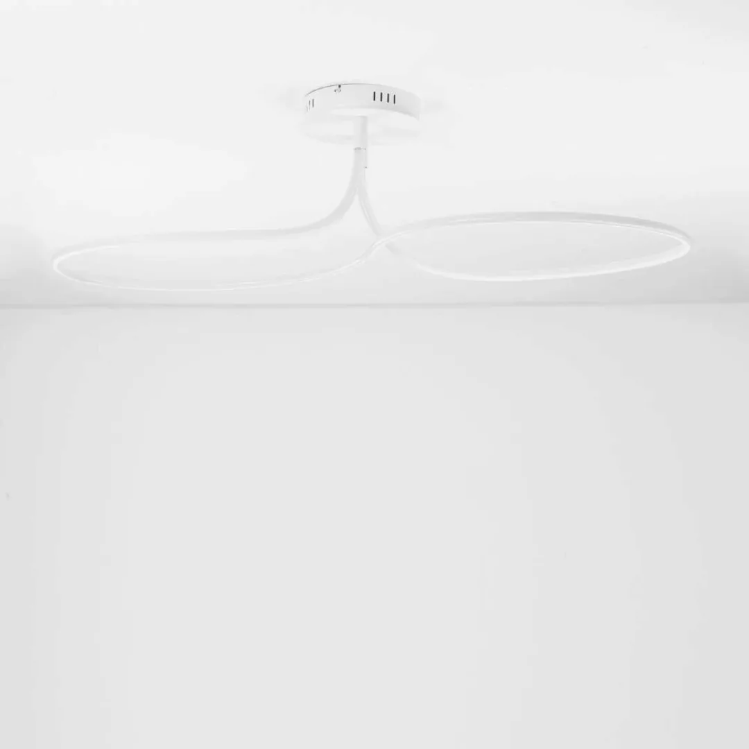 LED Deckenleuchte Fungo in Weiß 47W 2630lm günstig online kaufen