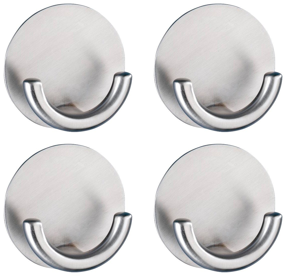 WENKO Wandhaken Rondo, (Set, 4-St), Edelstahl, günstig online kaufen