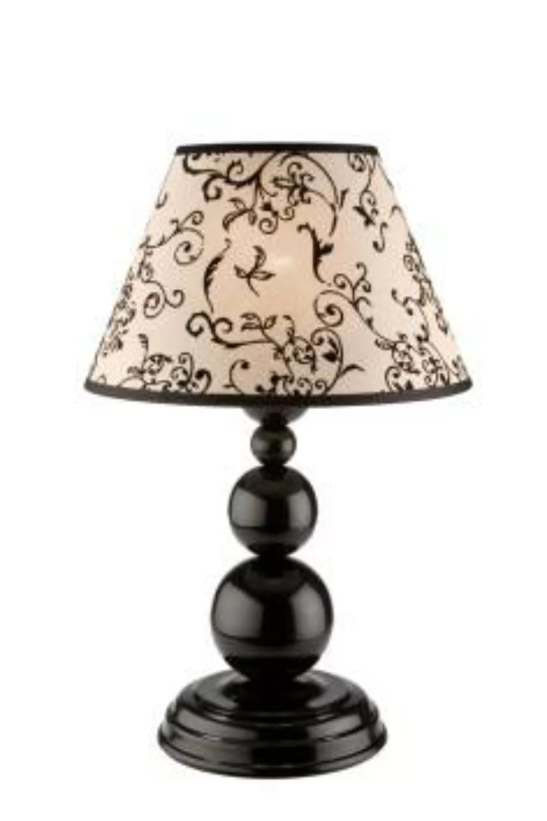 Schwarze Tischlampe Stoff H:38cm Landhaus MADISYN günstig online kaufen