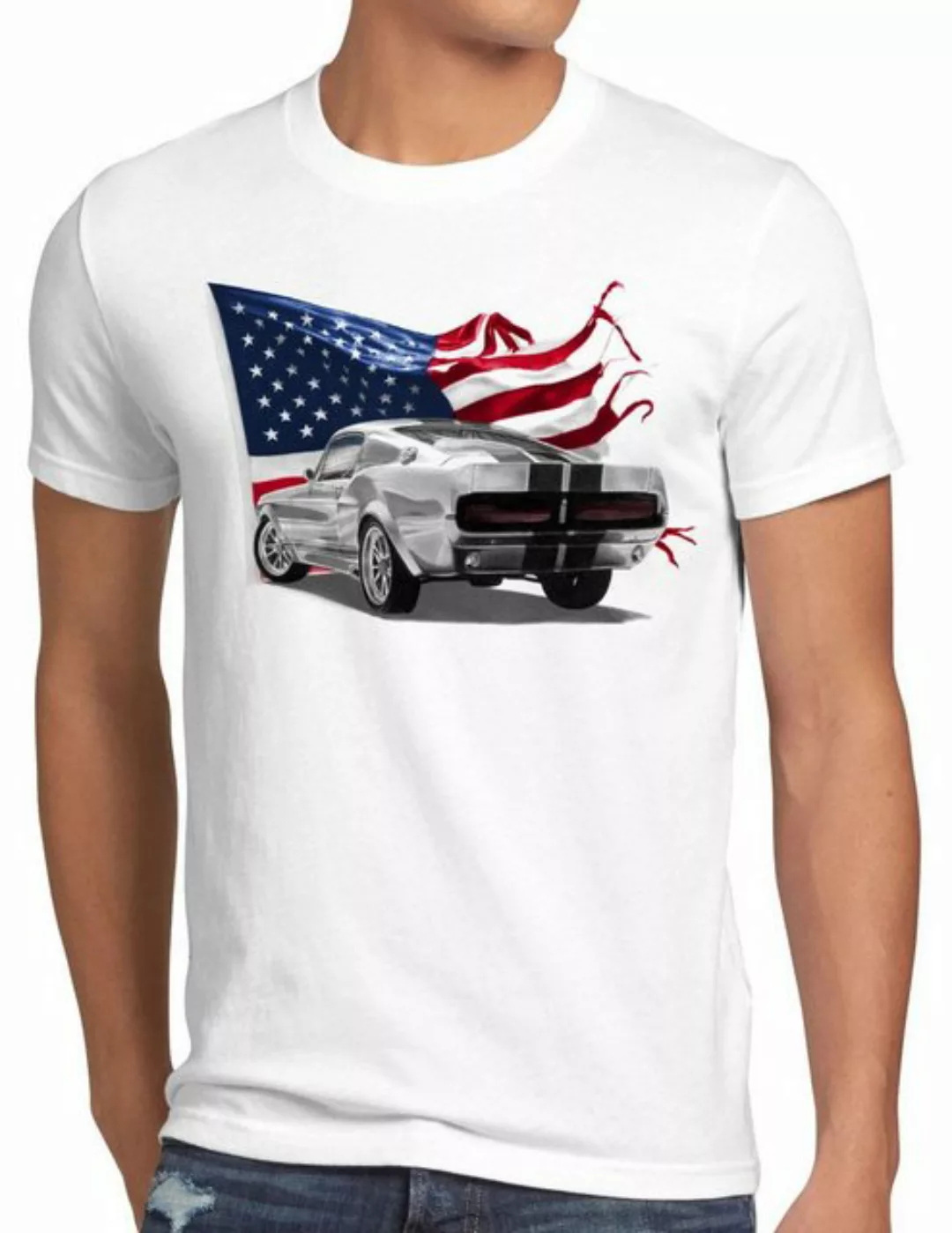 style3 Print-Shirt Herren T-Shirt Stars and Stripes Muscle Car eleanor must günstig online kaufen