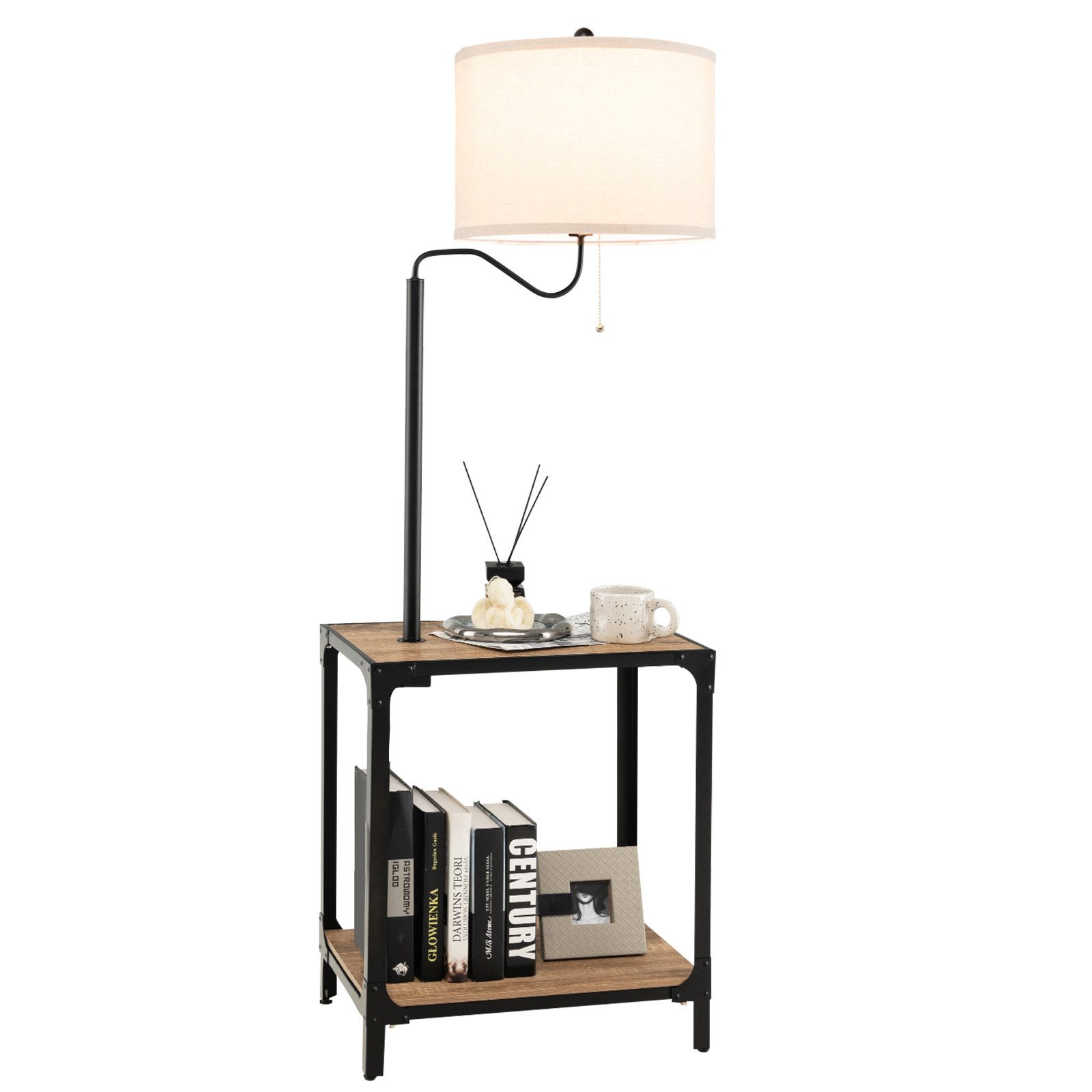 COSTWAY Nachttischlampe, ohne Leuchtmittel, Warmweiß, mit günstig online kaufen