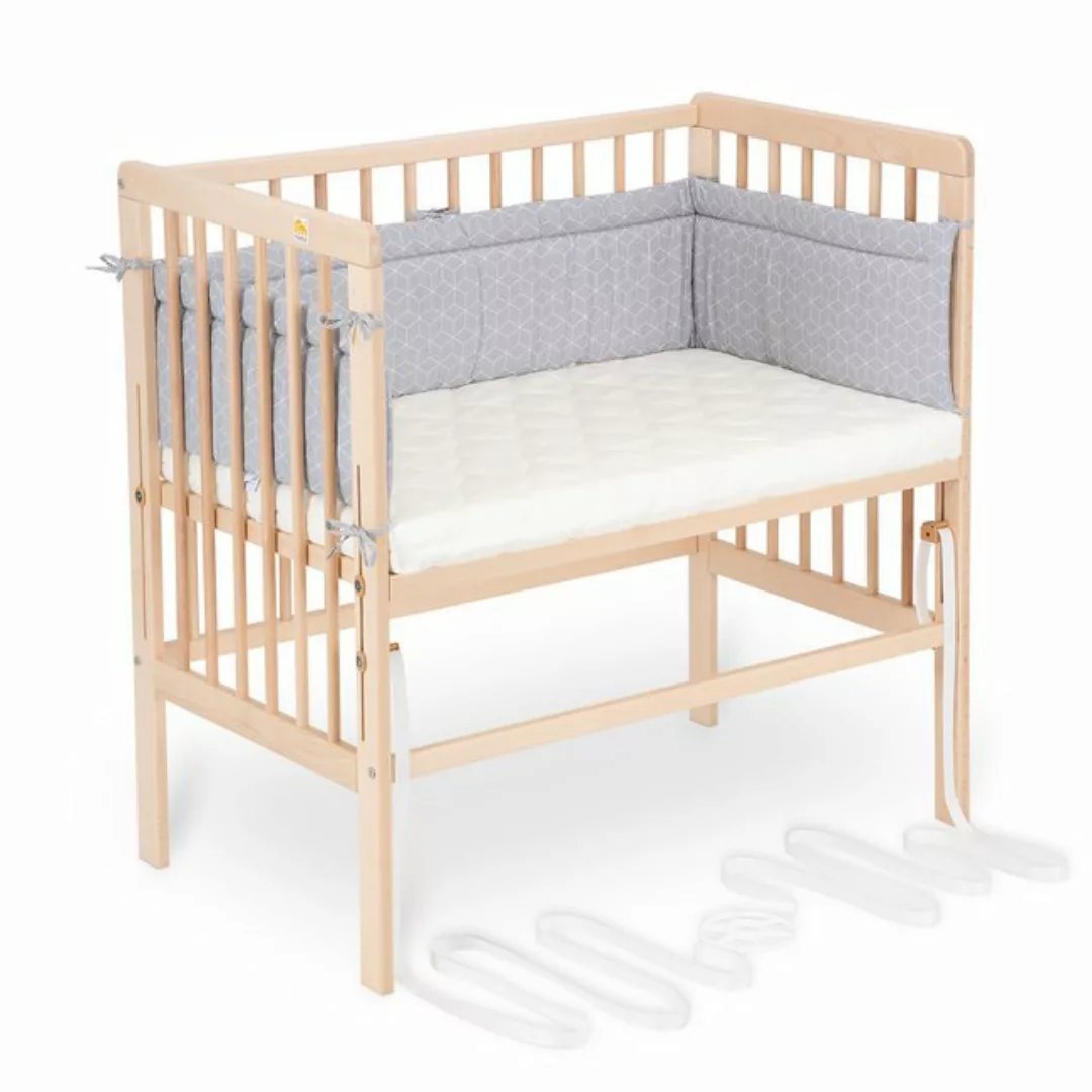 FabiMax Beistellbett Babybett Boxspring klar lackiert, 90 x 55 cm Liegefläc günstig online kaufen