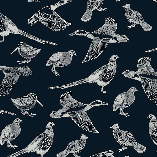 Joules Vliestapete »Hunting Birds French Navy«, animal print, animal print günstig online kaufen