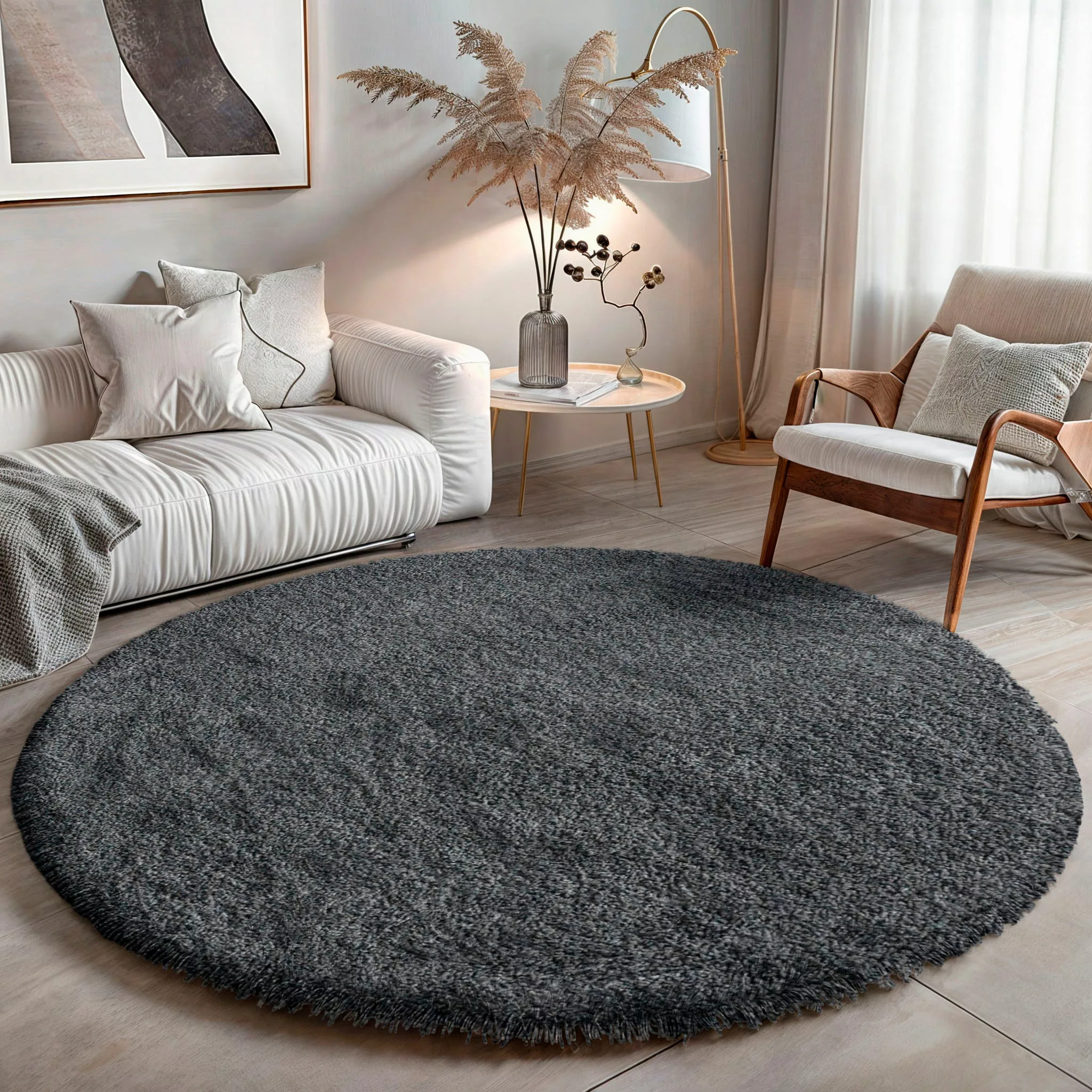 my home Teppich »Banji«, rechteckig, Uni Farben, weich und flauschig, auch günstig online kaufen