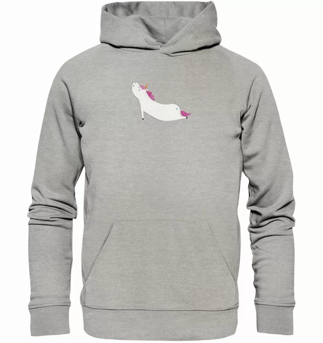 Mr. & Mrs. Panda Hoodie Einhorn Yoga Größe L - Heather Grey - Geschenk, Jog günstig online kaufen