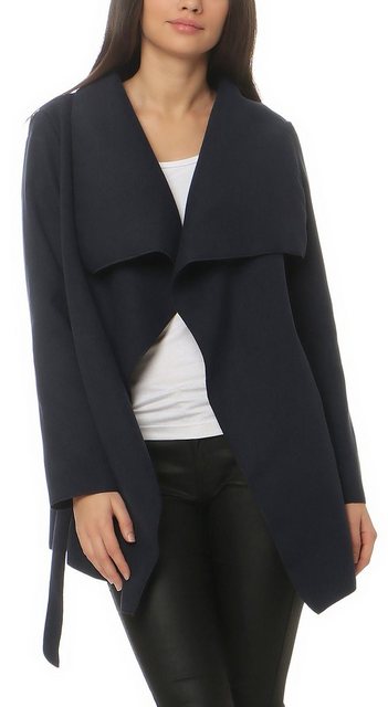 malito more than fashion Kurzmantel 3041 Mantel mit Bindegürtel im Wasserfa günstig online kaufen