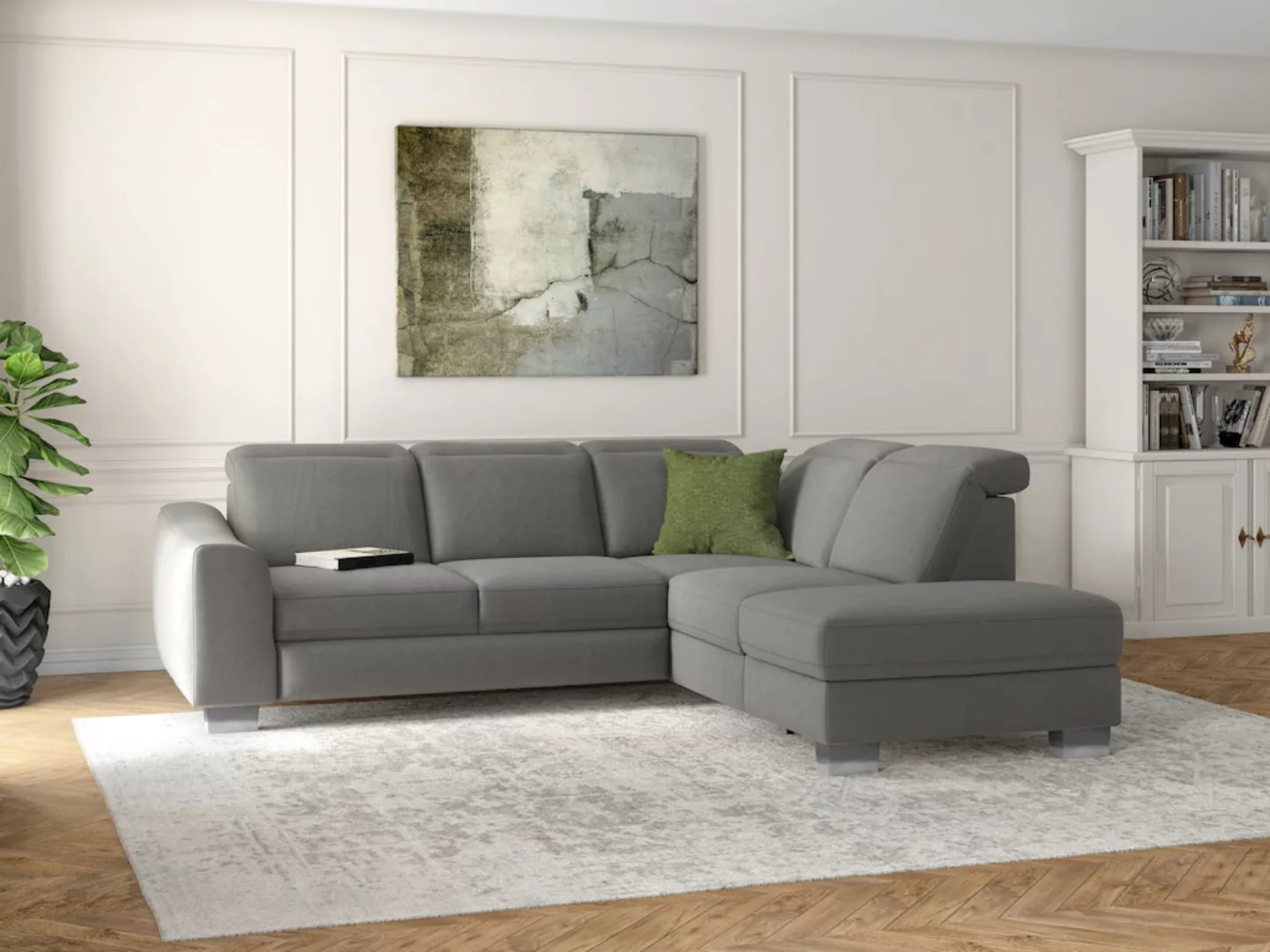 sit&more Ecksofa "Dundee L-Form", mit Federkern und Edelstahlfüßen, wahlwei günstig online kaufen