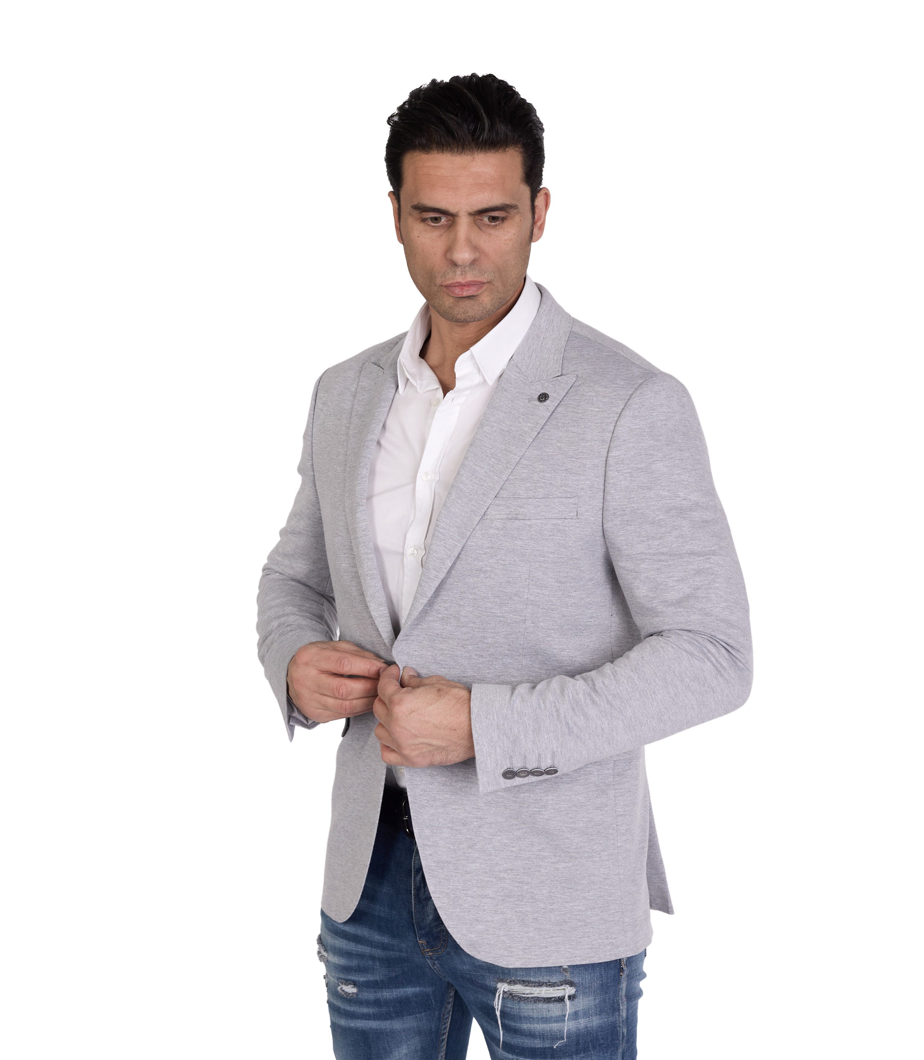 Denim Distriqt Jerseysakko Herren Slim Fit günstig online kaufen