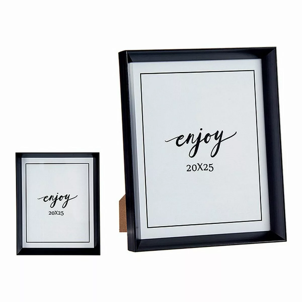 Fotorahmen Schwarz Glas Kunststoff (22,2 X 3,5 X 27,3 Cm) günstig online kaufen