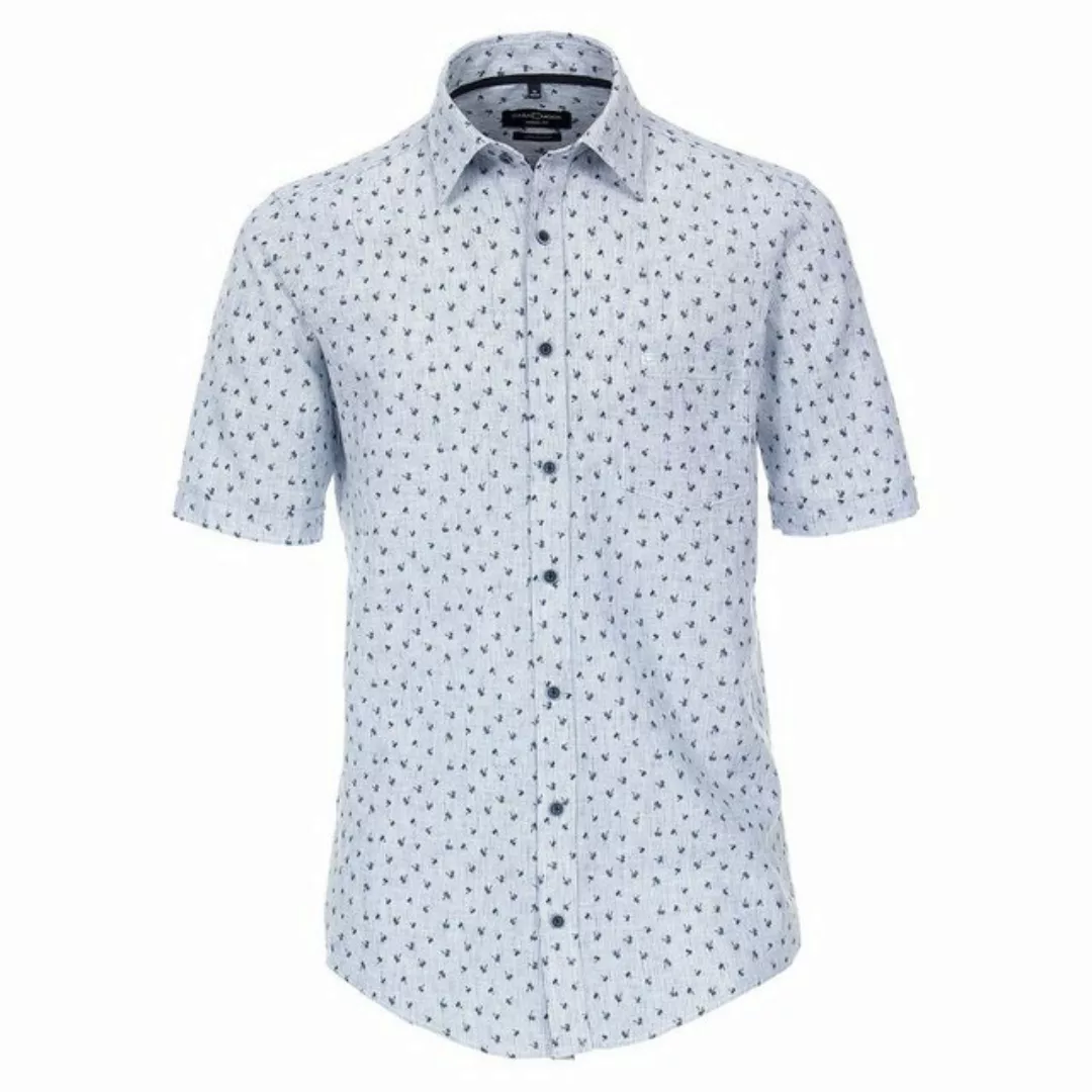 CASAMODA Kurzarmhemd Große Größen Kurzarmhemd Streifen blau-weiß Minipalmen günstig online kaufen